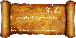 Hrivnyák Levendula névjegykártya
